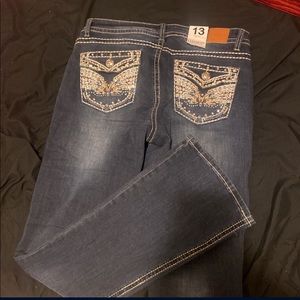 Flared bootlegged jeans